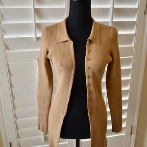 Maeve/Anthropologie Long Sleeve Ribbed Sweater Cardigan